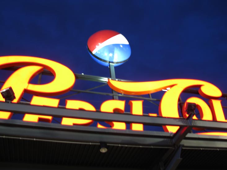 Pepsi-Cola Sign From Pepsi Porch, Citi Field, Flushing Meadows Corona Park, Queens, April 21, 2010