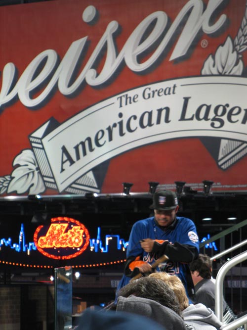 Cowbell Man, New York Mets vs. Chicago Cubs, View From Section 302, Pepsi Porch, Citi Field, Flushing Meadows Corona Park, Queens, April 21, 2010