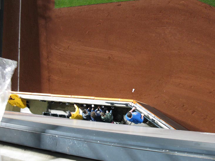 Warning Track, Right Field Corner, View From Section 302, Pepsi Porch, Citi Field, Flushing Meadows Corona Park, Queens, April 21, 2010
