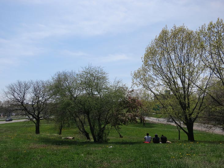 Pedestrian Access Along Northbound Whitestone Expressway Ramp, Corona, Queens, April 28, 2013