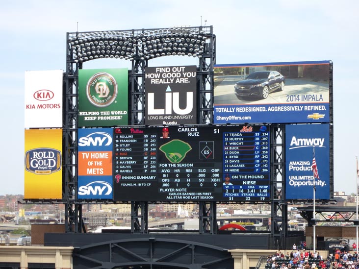 New York Mets vs. Philadelphia Phillies, Section 520, Citi Field, Flushing Meadows-Corona Park, Queens, April 28, 2013