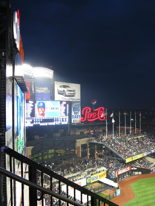Scoreboard From Section 538, New York Mets vs. Philadelphia Phillies, Citi Field, Flushing Meadows Corona Park, Queens, May 6, 2009