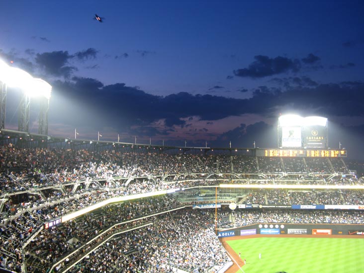 Plane Taking Off Over Citi Field, New York Mets vs. Philadelphia Phillies, Citi Field, Flushing Meadows Corona Park, Queens, May 7, 2009