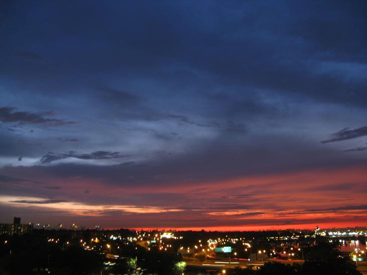 Sunset Over Manhattan From Citi Field, Flushing Meadows Corona Park, Queens, August 21, 2009