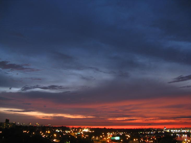 Sunset Over Manhattan From Citi Field, Flushing Meadows Corona Park, Queens, August 21, 2009
