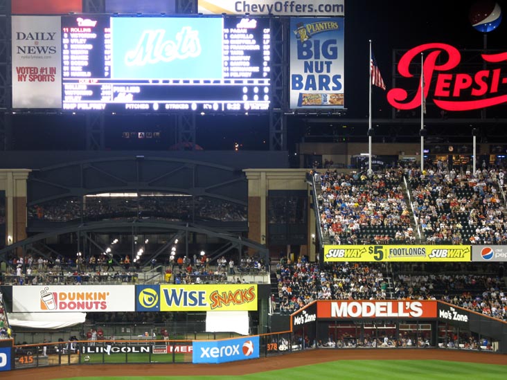 Outfield, View From Section 426, New York Mets vs. Philadelphia Phillies, Citi Field, Flushing Meadows Corona Park, Queens, August 21, 2009