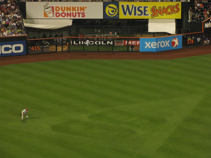 Outfield, View From Section 426, New York Mets vs. Philadelphia Phillies, Citi Field, Flushing Meadows Corona Park, Queens, August 21, 2009