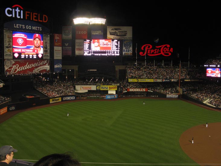View From Section 426, New York Mets vs. Philadelphia Phillies, Citi Field, Flushing Meadows Corona Park, Queens, August 21, 2009