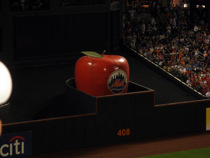 Home Run Apple, View From Section 426, New York Mets vs. Philadelphia Phillies, Citi Field, Flushing Meadows Corona Park, Queens, August 21, 2009