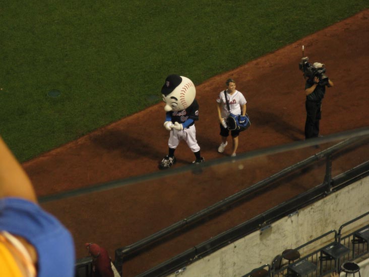 Mister Met, View From Section 426, New York Mets vs. Philadelphia Phillies, Citi Field, Flushing Meadows Corona Park, Queens, August 21, 2009