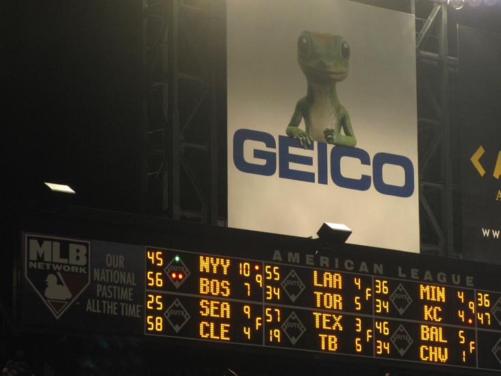 Out Of Town Scoreboard, View From Section 426, New York Mets vs. Philadelphia Phillies, Citi Field, Flushing Meadows Corona Park, Queens, August 21, 2009