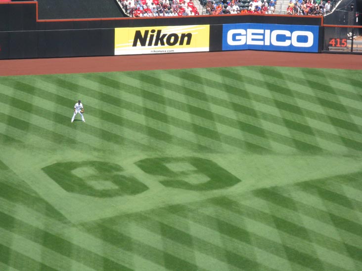 1969 Mets Outfield Grass Tribute, View From Section 518, New York Mets vs. Philadelphia Phillies, Citi Field, Flushing Meadows Corona Park, Queens, August 24, 2009