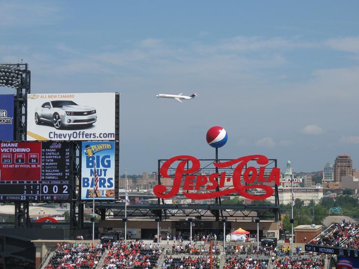 LaGuardia-Bound Plane From Section 518, New York Mets vs. Philadelphia Phillies, Citi Field, Flushing Meadows Corona Park, Queens, August 24, 2009