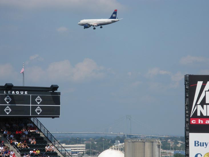 LaGuardia-Bound Plane From Section 518, New York Mets vs. Philadelphia Phillies, Citi Field, Flushing Meadows Corona Park, Queens, August 24, 2009