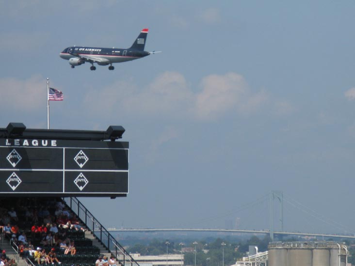 LaGuardia-Bound Plane From Section 518, New York Mets vs. Philadelphia Phillies, Citi Field, Flushing Meadows Corona Park, Queens, August 24, 2009