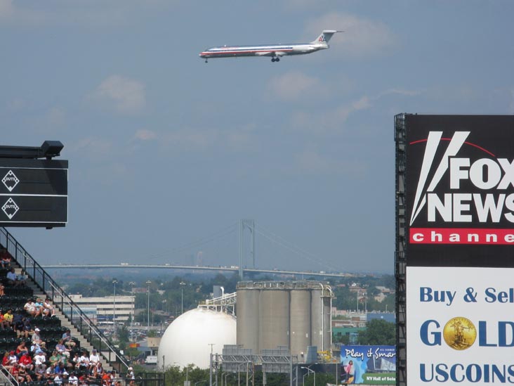 LaGuardia-Bound Plane From Section 518, New York Mets vs. Philadelphia Phillies, Citi Field, Flushing Meadows Corona Park, Queens, August 24, 2009
