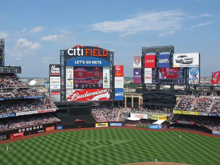 Outfield View From Section 518, New York Mets vs. Philadelphia Phillies, Citi Field, Flushing Meadows Corona Park, Queens, August 24, 2009