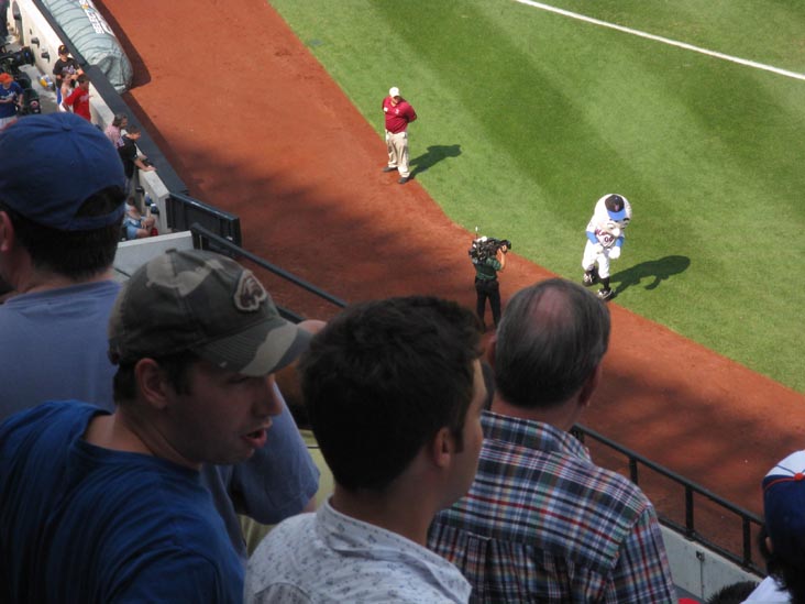 Mr. Met, View From Section 518, New York Mets vs. Philadelphia Phillies, Citi Field, Flushing Meadows Corona Park, Queens, August 24, 2009