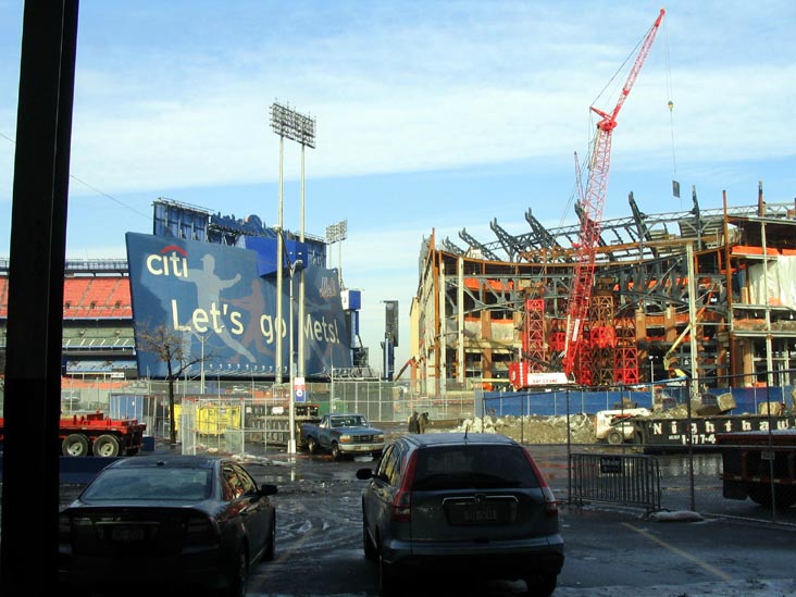 Citi Field Progess, Flushing Meadows Corona Park, Queens, December 14, 2007