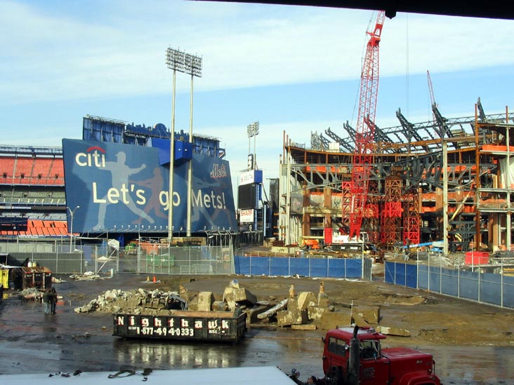 Citi Field Progess, Flushing Meadows Corona Park, Queens, December 14, 2007