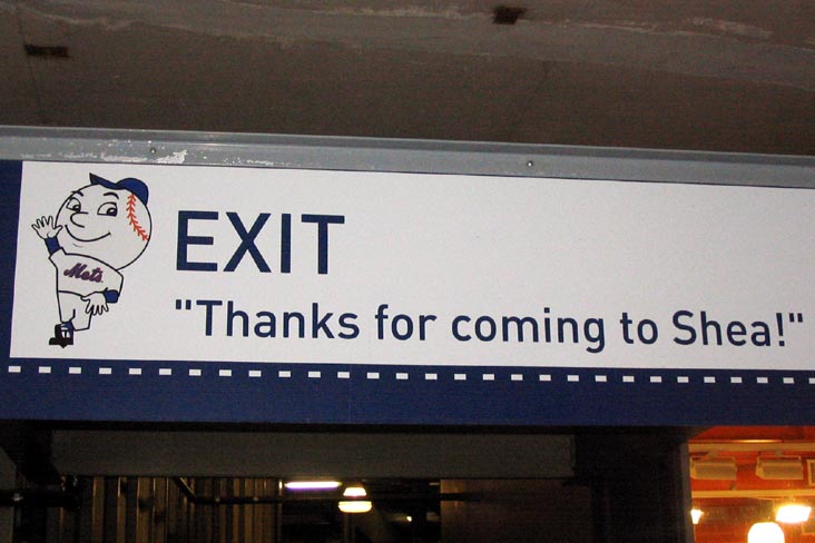 Exit Sign, Shea Stadium, Flushing Meadows Corona Park, Queens