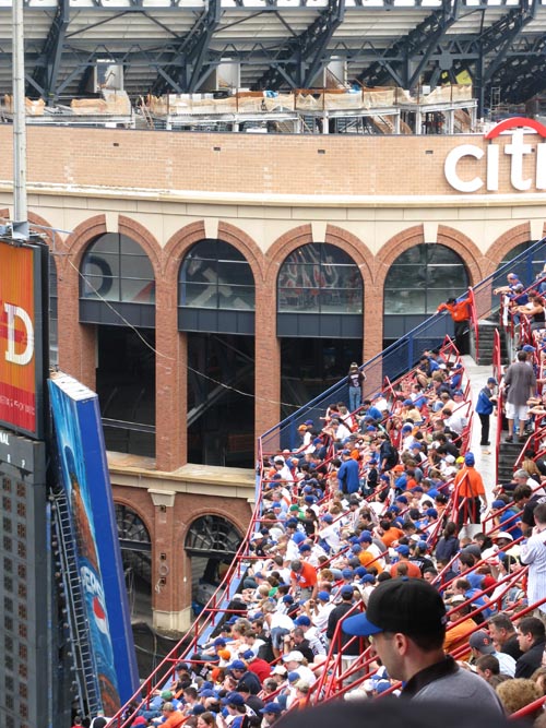 Citi Field and Shea Stadium, Flushing Meadows Corona Park, Queens, September 28, 2008