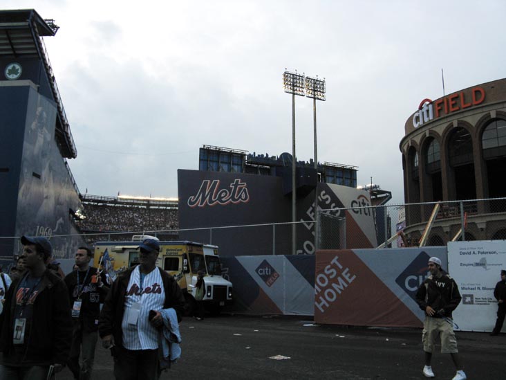 Citi Field and Shea Stadium, Flushing Meadows Corona Park, Queens, September 28, 2008