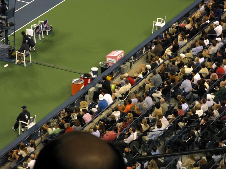 Courtside Seats, Andy Roddick vs. Marc Gicquel, US Open Night Session, Arthur Ashe Stadium, Flushing Meadows Corona Park, Queens, September 3, 2009