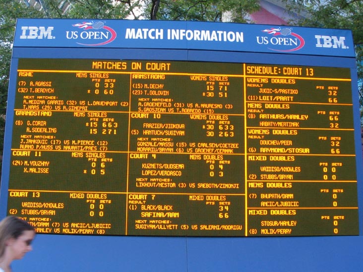 Match Information, 2005 US Open Session 11, September 3, 2005, Flushing Meadows Corona Park, Queens
