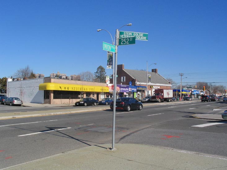 Stein Goldie Veterans Square, 252nd Street and Union Turnpike, SW Corner, Glen Oaks, Queens, January 27, 2006