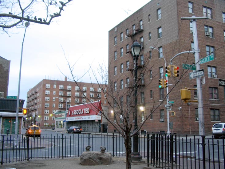 Baxter Avenue and Ithaca Street, SW Corner, Dunningham Triangle, Jackson Heights, Queens