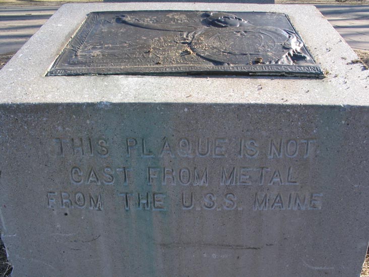 U.S.S. Maine Plaque, Captain George H. Tilly Park, Jamaica, Queens
