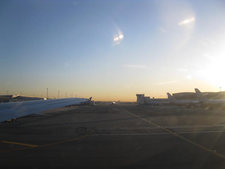 Flight Landing at John F. Kennedy International Airport, New York City, March 18, 2010