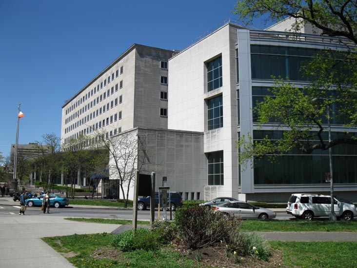 Queens County Criminal Court Building From Maple Grove Park, Queens Boulevard and Hoover Avenue, Kew Gardens, Queens