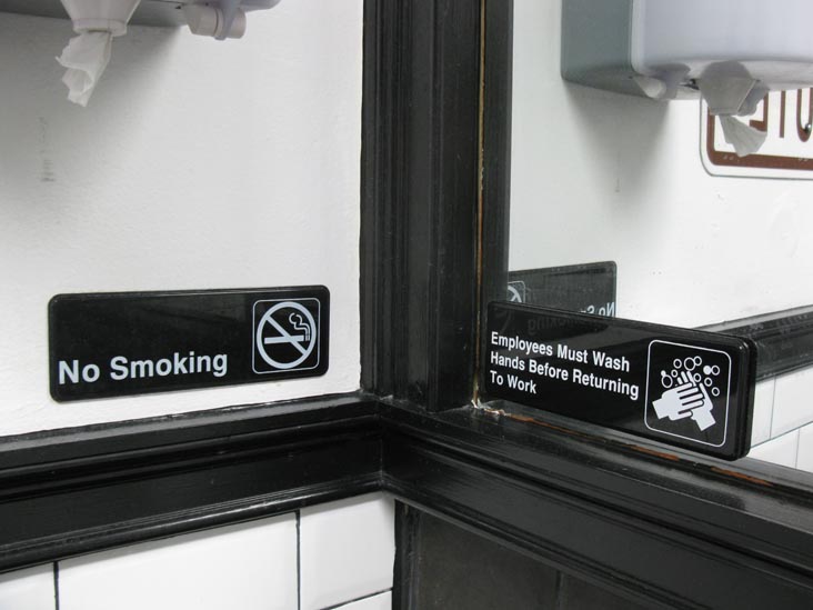 Employees Must Wash Hands, The Burger Garage, 25-36 Jackson Avenue, Long Island City, Queens, April 7, 2011