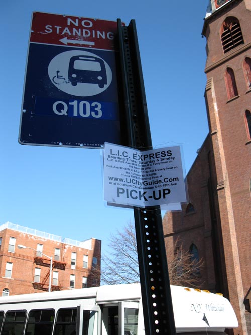 LIC Express Shuttle Bus, Vernon Boulevard and 49th Avenue, Hunters Point, Long Island City, Queens, February 21, 2010