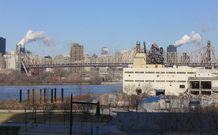 Queensboro Bridge From Hunters Point, Long Island City, Queens, January 10, 2004