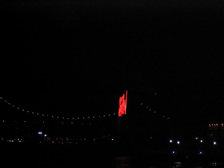 Pepsi-Cola Sign From Gantry Plaza State Park, Hunters Point, Long Island City, Queens, January 26, 2004