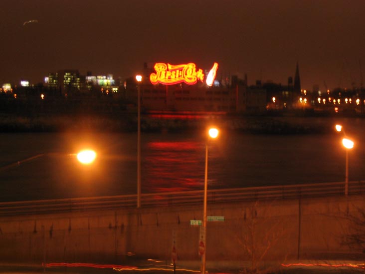 Looking Across East River From Manhattan Toward Pepsi-Cola Sign, January 27, 2004