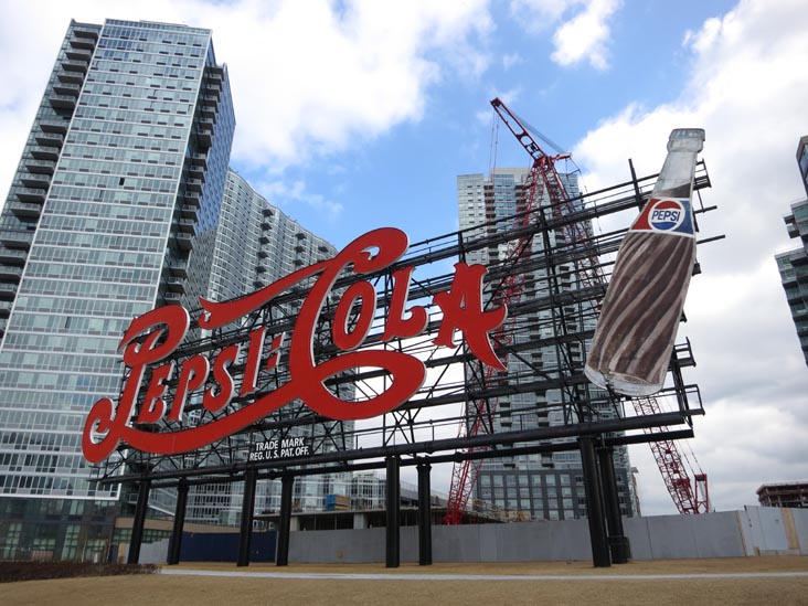 Pepsi-Cola Sign,  Plaza State Park, Hunters Point, Long Island City, Queens, February 24, 2013