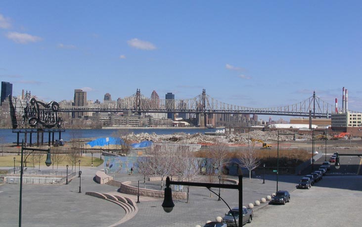 Queensboro Bridge From Hunters Point, Long Island City, Queens, March 28, 2004