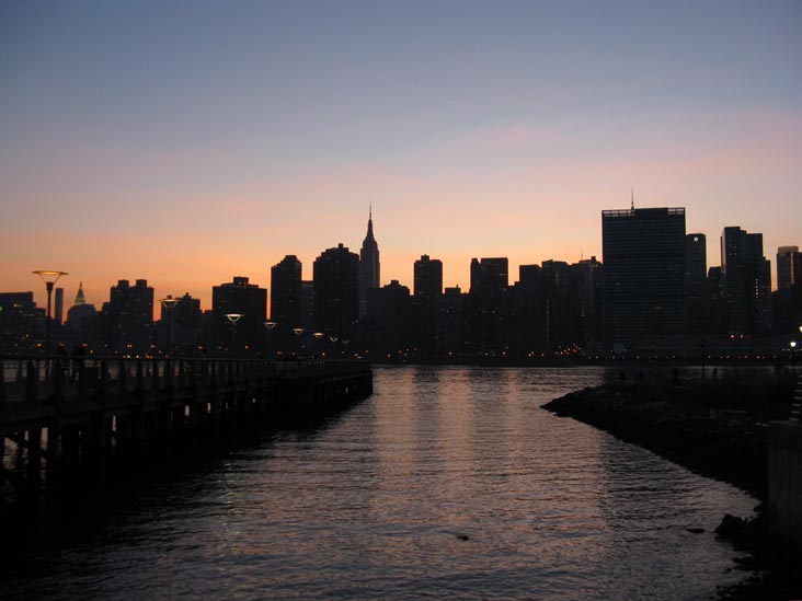 Midtown Manhattan Skyline From Gantry Plaza State Park, Hunters Point, Long Island City, Queens, April 27, 2009