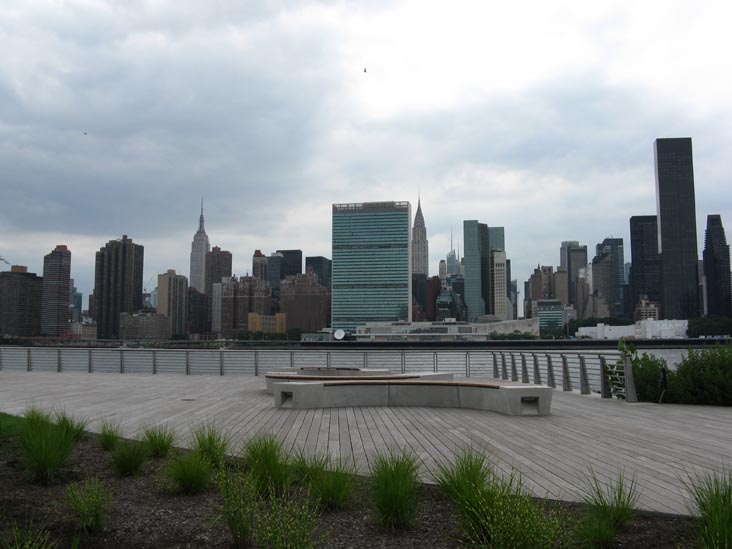 Manhattan Skyline From North Recreation and Interpretive Area, Gantry Plaza State Park, Hunters Point, Long Island City, Queens, July 11, 2009