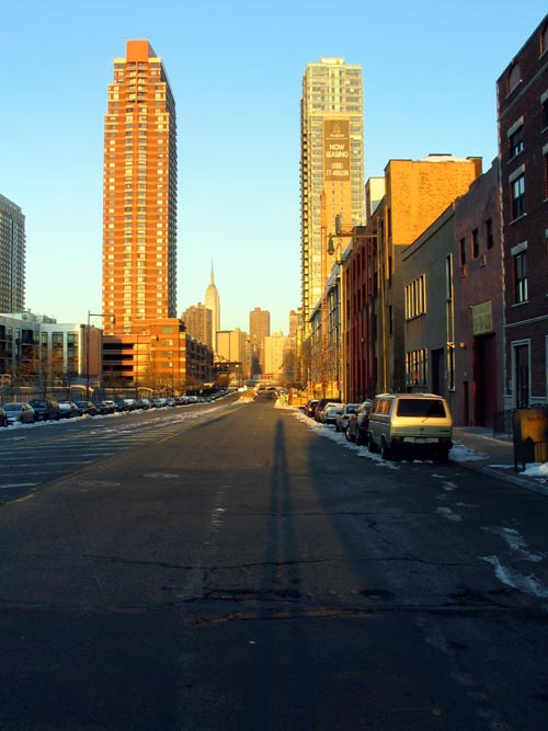 Looking West Down 48th Avenue From Vernon Boulevard, Hunters Point-Henge, Hunters Point, Long Island City, Queens, February 24, 2008, 6:58 a.m.