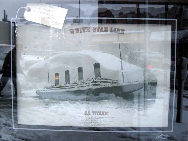 Titanic House Artifact For Sale, Nook n' Crannie, 47-42 Vernon Boulevard, Hunters Point, Long Island City, Queens, February 10, 2010