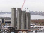 Taking Down the Norval Cement Silos, Hunters Point, Long Island City, Queens, 2003-2004