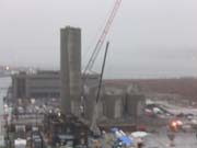 Taking Down the Norval Cement Silos, Hunters Point, Long Island City, Queens, 2003-2004