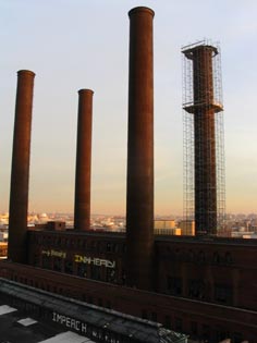 Schwartz Chemical Company Building Smokestacks, March 30, 2005