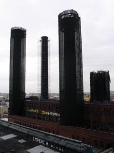 Schwartz Chemical Company Building Smokestacks, April 22, 2005