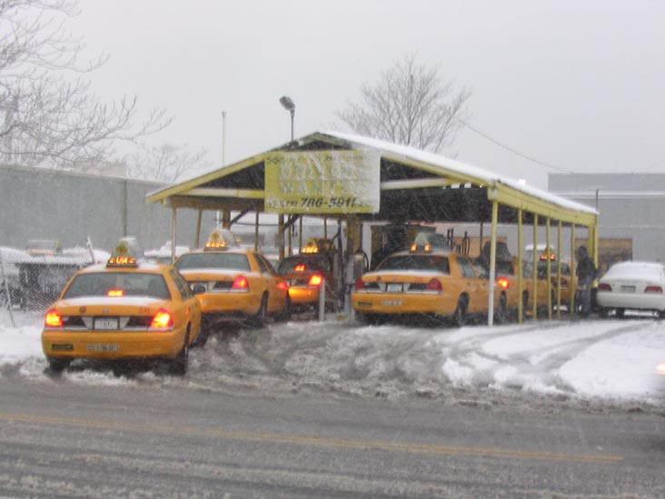 Taxis, Vernon Boulevard, Hunters Point, Long Island City, Queens, March 16, 2004